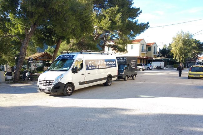 Two more of our shuttle vans in Greece, this time in Ithaca