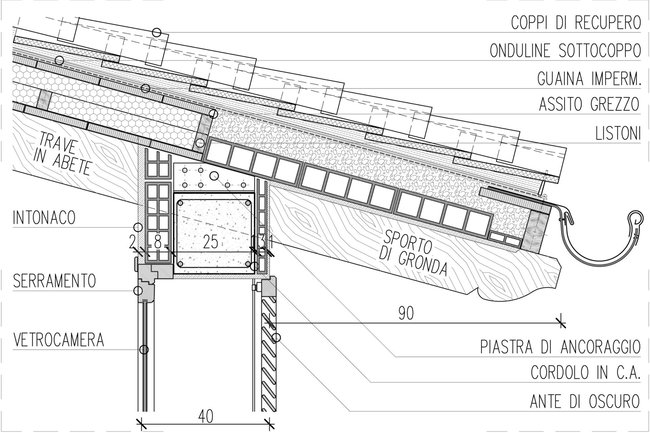 particolare costruttivo ristrutturazione casolare