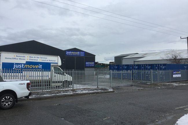 Justmoveit headquarters. Steven road Huntly.
