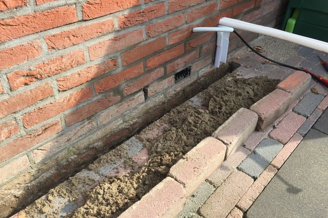 Klant wilde leiding in de grond.