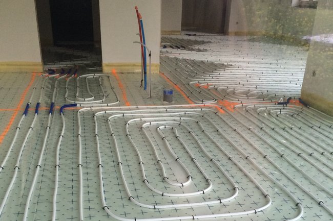 vloerverwarming project sinaai