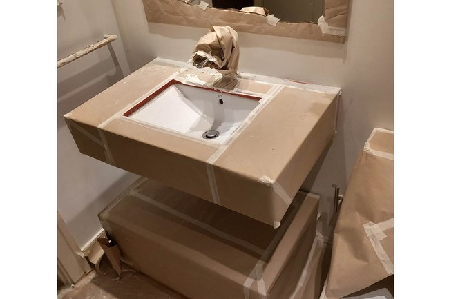 Preparación de un Aseo Pequeño para pintar.