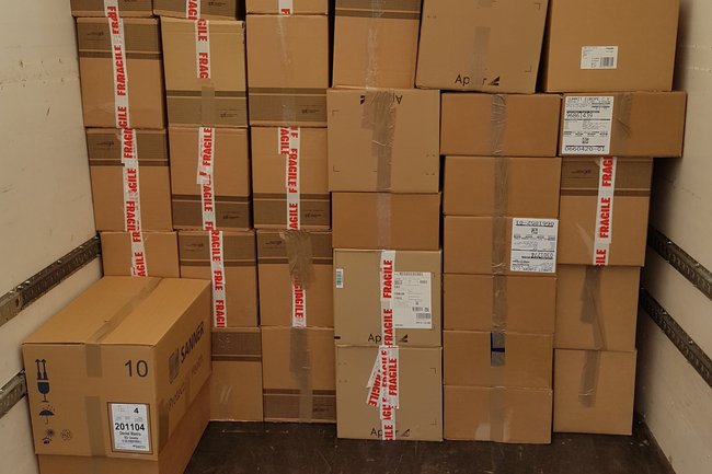 Removal Boxes stacked - Capitalone Removals Ltd