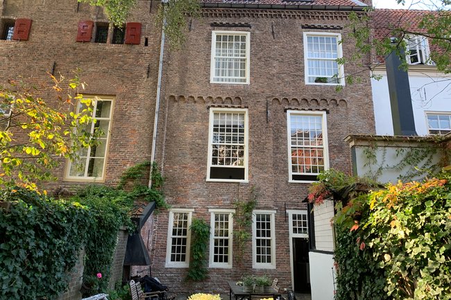 Schilderwerk buiten Amersfoort. Stads Muurhuizen anno 1414.