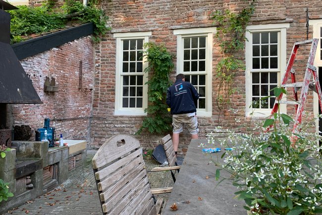 Schilderwerk buiten Klein Tinnenburg anno 1350 Amersfoort