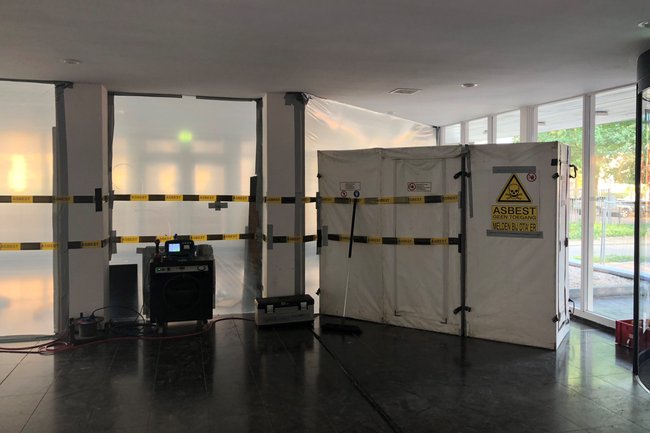 Verwijdering asbest in containment risico klasse 2