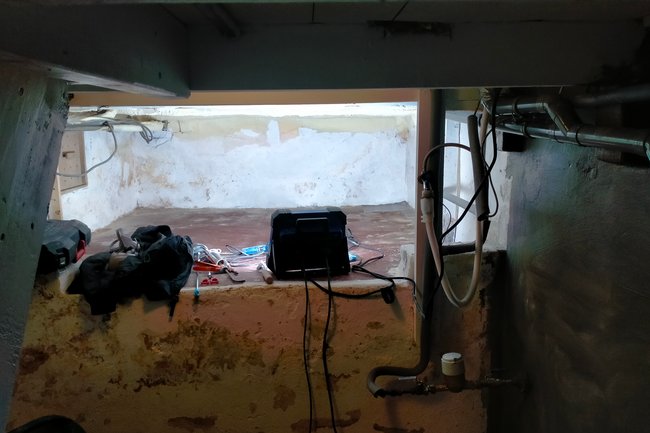 Kelder eerste fase klaar gemaakt voor afdichten