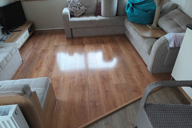 Flooring in mobile home