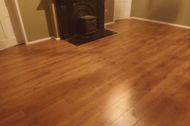 Chestnut laminate flooring in the Rectory