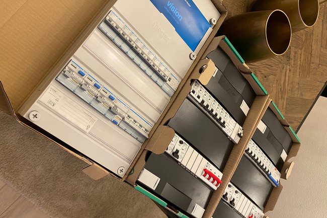 Verschillende groepenkasten voor onze klanten die akkoord zi