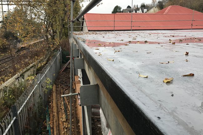 Tanking a full upstairs flat walkway on a care home