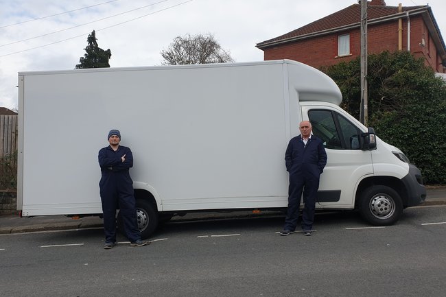 Side View of our Luton van