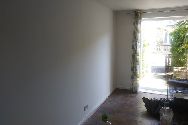 Living room with new fresh white look.