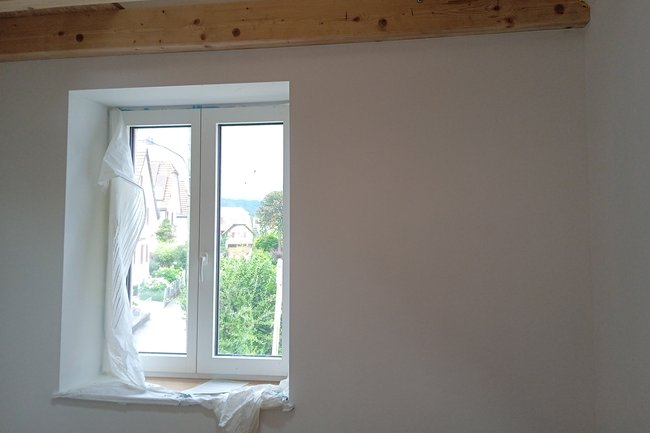 Danach so🥳(es wurde Gipser- und Malerarbeiten durchgeführt)