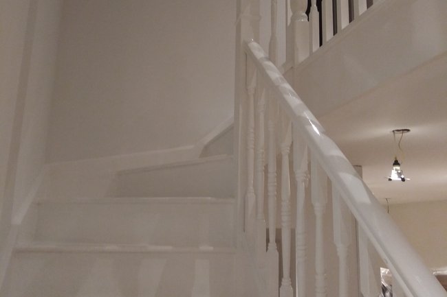 Repainting of staircase , spindles and banisters