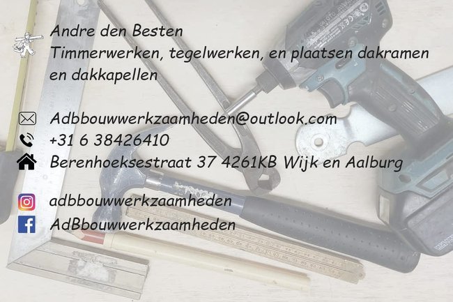 Neem gerust contact met ons op 
Mvg André den Besten