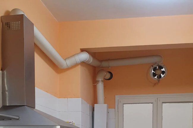 Cocina de color. ANTES