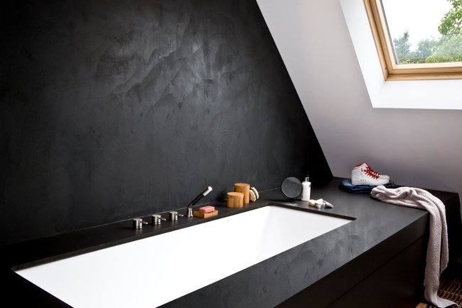 decoratieve techniek in badkamer