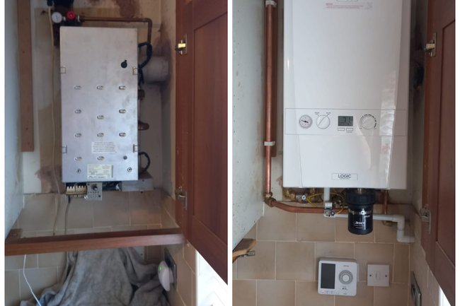 Ideal Logic 24kw System Boiler 
Installed within one day