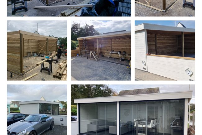 Op maat gemaakte overkapping te Kropswolde