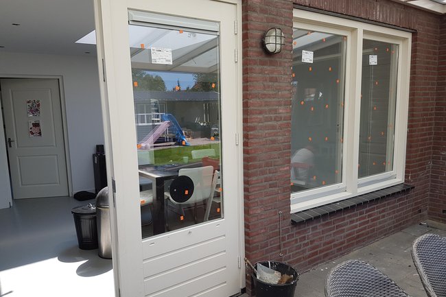 Veiligheid voorop! Dus hier gelaagd veiligheidsglas!