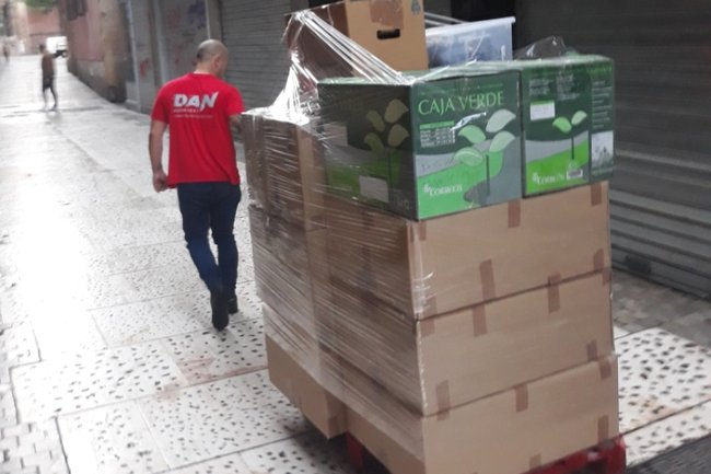 Recogida en pleno casco histórico de Málaga.