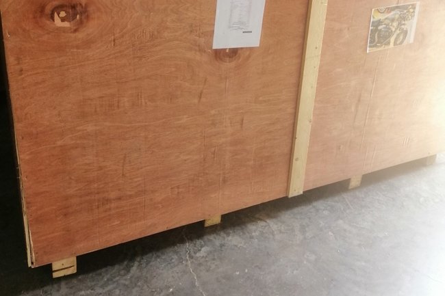 Motor Bike wooden box for international shipping