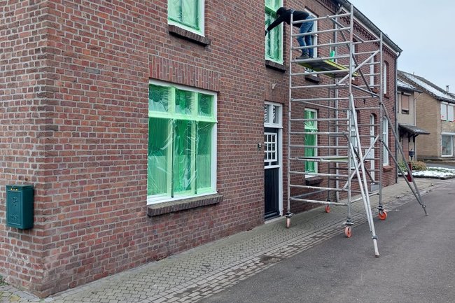 Weer een gevel mogen impregneren.
Tevreden klant