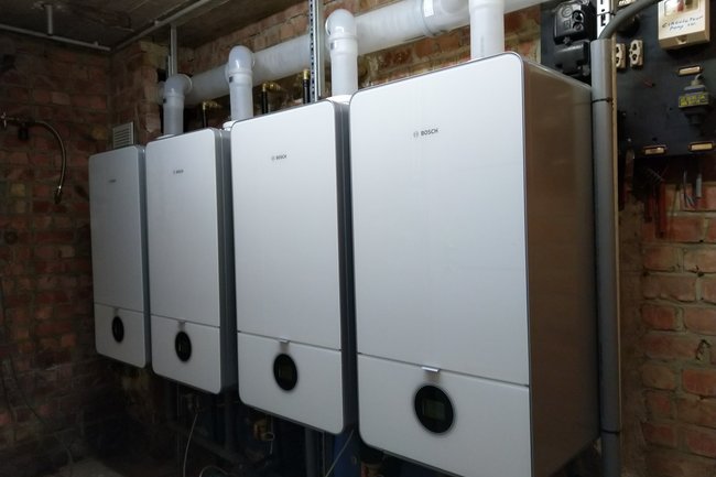 Bosch GC7000iW gas-condensatieketels in appartementsgebouw