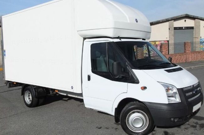 Luton van with tail lift