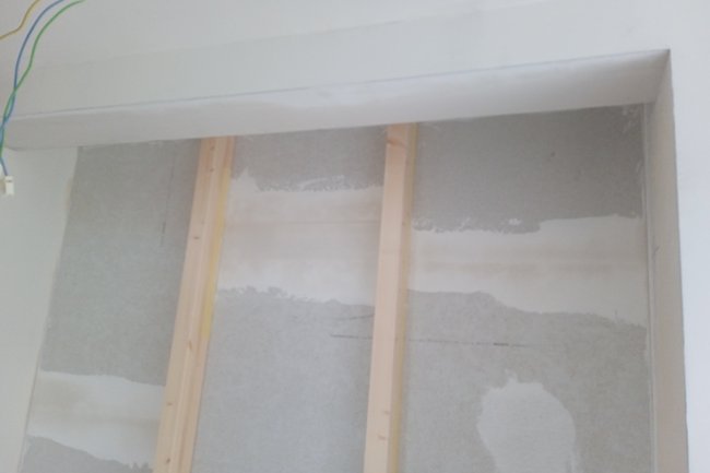 Hier Kunde wollte Einbauschrank(Fermacellplattenwand gebaut)