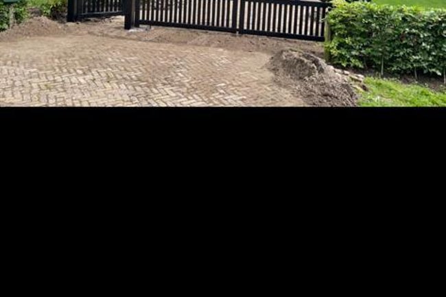 Elektrische dubbele poort met combinatie van loop poort