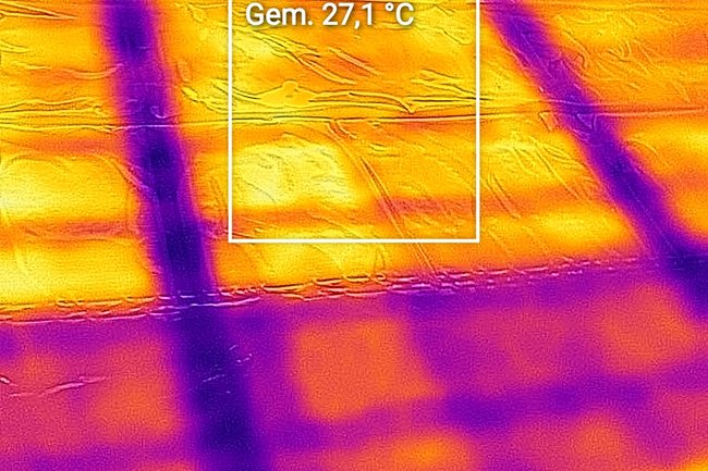 Warmtebeeld foto elektrische vloerverwarming