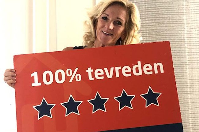Ook Tineke Schouten is 100% tevreden met onze service