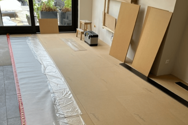 PVC Vloer vol verlijmd op speciale ondervloer. Foto 1