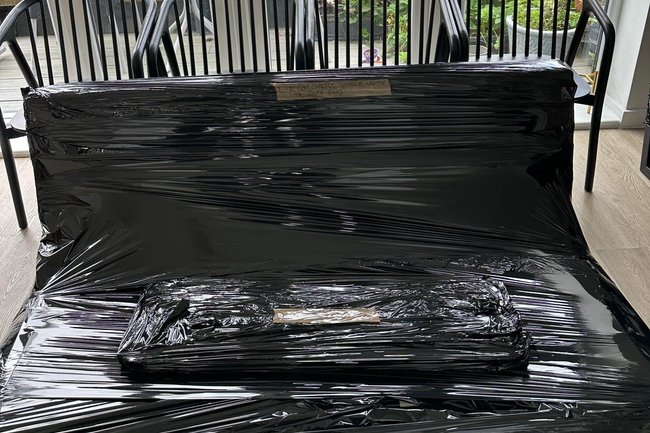 Properly wrapped piano.