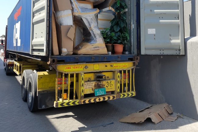 Loading for UK shipment