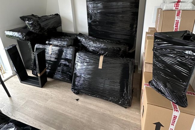 Sofa and Dining table wrapping.