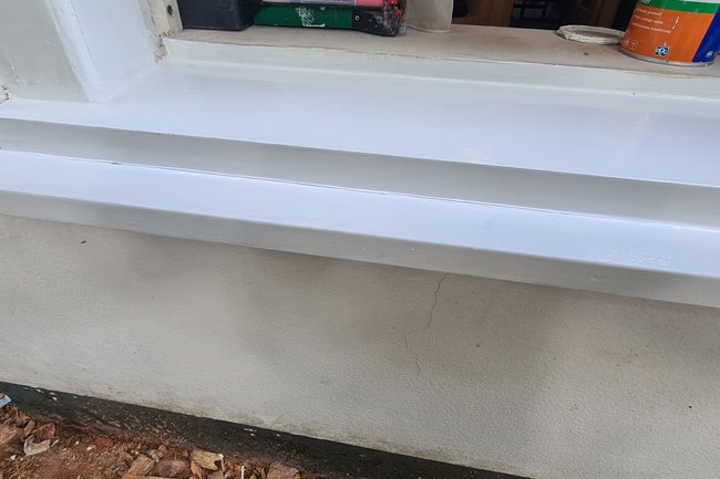 Nieuwe dorpel geplaatst