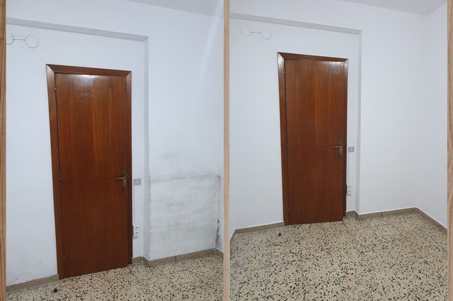 En la foto se puede ver claramente el antes y después ????