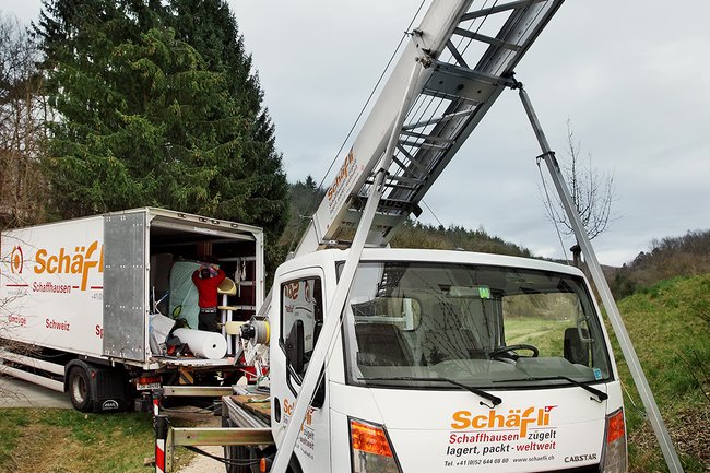 Mit unserem Möbellift geht's hoch hinaus.