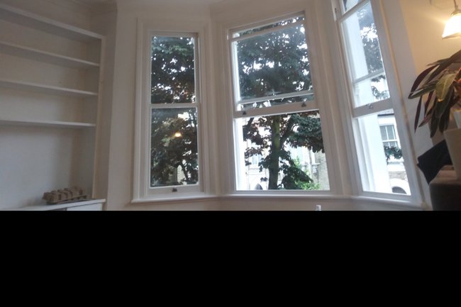 Walls, ceiling and window frames.