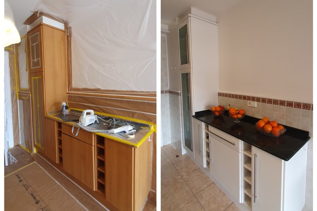 Mobiliario de cocina. Antes y después ????