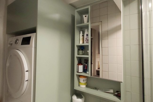 Ombouw voor wasmachine/droger met bijpassend toiletkastje