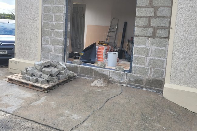 Garage ready for door installation