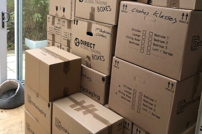 We come and do the packing prior moving day.