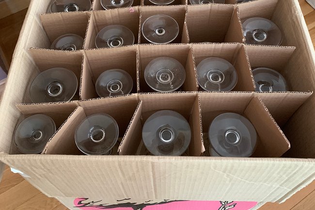 Emballage des  verres
