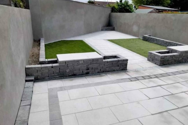 Natural stone paving patio