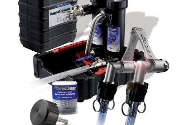 Equipment Used for Completing Power Flush on Radiators.