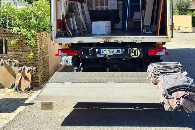 chargement en camion capitonné